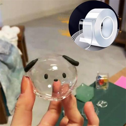 1Set Multipurpose Nano Tape With Straw Small Flash For DIY Craft Children Bubble Tape Toy Reusable Waterproof Adhesive Nano