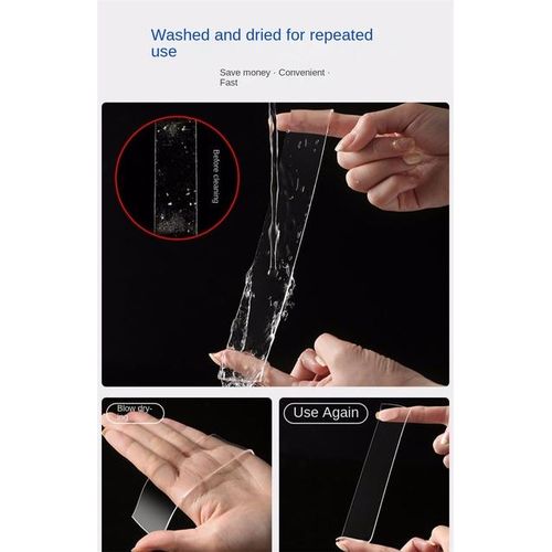 1Set Multipurpose Nano Tape With Straw Small Flash For DIY Craft Children Bubble Tape Toy Reusable Waterproof Adhesive Nano