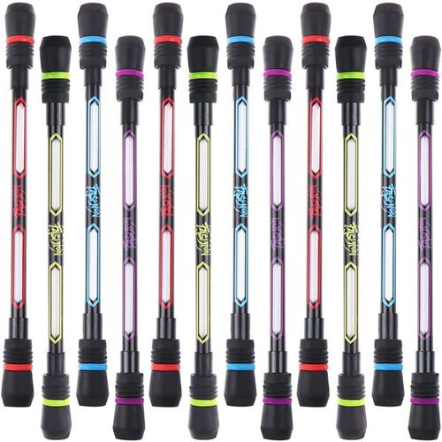 12PCS Spinner Toy Kids Antistress Spinning Pen Plastic Spiner Pen Stress Reliever Anti-slip Hand Spinner Stress Toy
