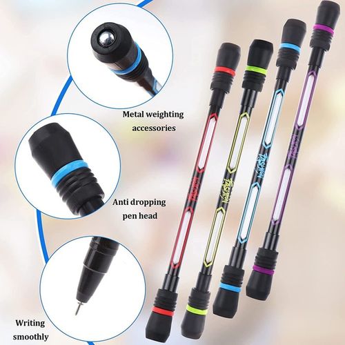 12PCS Spinner Toy Kids Antistress Spinning Pen Plastic Spiner Pen Stress Reliever Anti-slip Hand Spinner Stress Toy