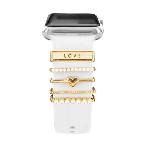 Decoration For Apple watch band series 8 7 6 5 4 se 9 Accessories Diamond Jewelry Charms for Samsung/Huawei watch fit 3 strap