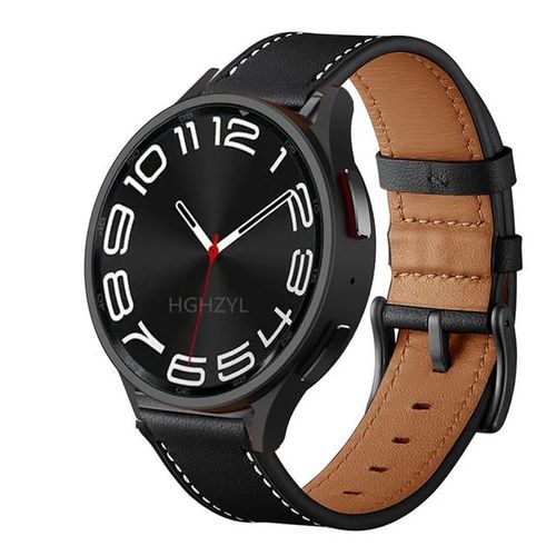 Leather Strap For Samsung Galaxy Watch 6 5 4 Pro 44mm 40mm Classic 47mm 43mm 46mm Bracelet Wacthband Replacement Cowhide Correa