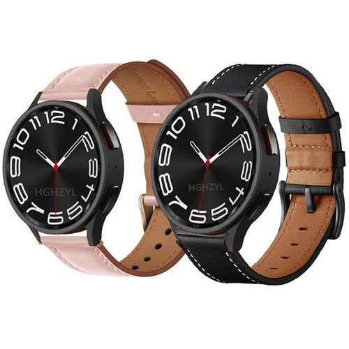 Leather Strap For Samsung Galaxy Watch 6 5 4 Pro 44mm 40mm Classic 47mm 43mm 46mm Bracelet Wacthband Replacement Cowhide Correa