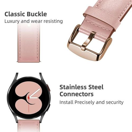Leather Strap For Samsung Galaxy Watch 6 5 4 Pro 44mm 40mm Classic 47mm 43mm 46mm Bracelet Wacthband Replacement Cowhide Correa