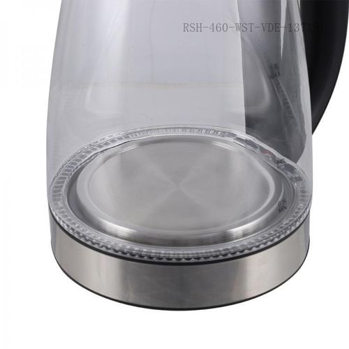 Winningstar 1.8L SS201 High Borosilicate Glass Electric Kettle with 0.4cm Heating Plate Boil/Dry Auto Power Off Protection 75cm Copper Charging Wire VDE Plug- Clear