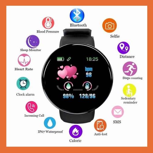Bluetooth Round Smart Watch Ip67 Waterproof Fitness Tracker Band Smart Display Supports Android And Ios For Both Men And Women