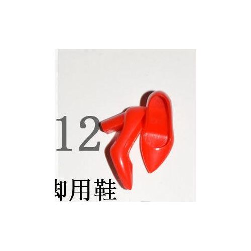 In 1/12 Female High Heels Solid Color Fish Bbilled Pointed High Heels Fit 6inch TBLeague Phicen Action Figure Doll