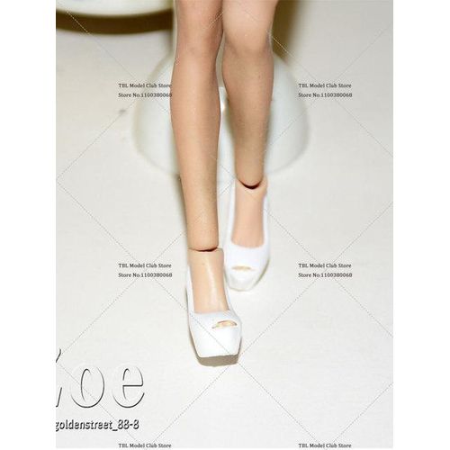 In 1/12 Female High Heels Solid Color Fish Bbilled Pointed High Heels Fit 6inch TBLeague Phicen Action Figure Doll