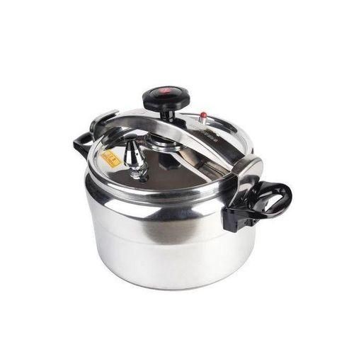 Genetic 7 Litres Stainless Steel Pressure Cooker With Steamer & Handles - Silver