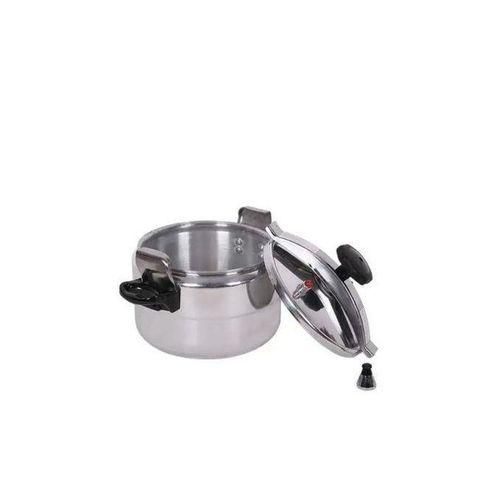 Genetic 7 Litres Stainless Steel Pressure Cooker With Steamer & Handles - Silver