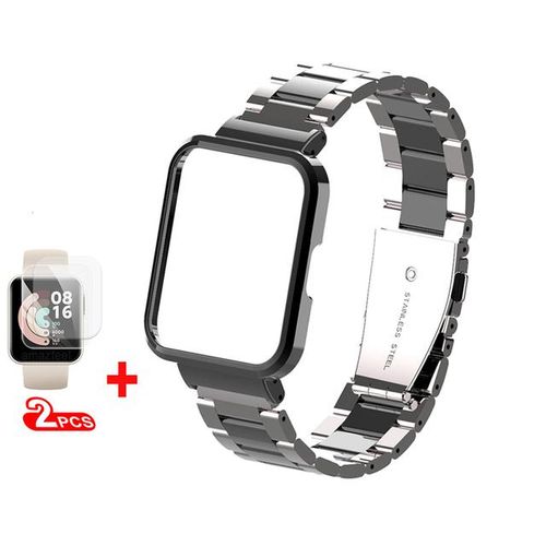 Stainless Steel Strap For Redmi Watch 3 2 Lite Genuine Bracelets Metal Wrist Band For Mi Watch Lite Belt Bumper Frame