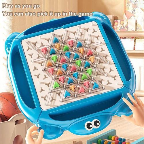 Triggle Game With Rubber Bands Toy Territory Capture Chain Chess Triangle Desktop Board Game Family Interactive Toy