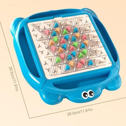 Triggle Game With Rubber Bands Toy Territory Capture Chain Chess Triangle Desktop Board Game Family Interactive Toy