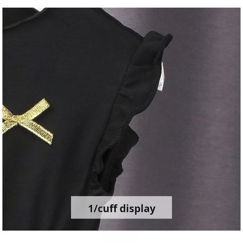 Girls Short Sleeve Children‘s Clothes Birthday Dresses - Black