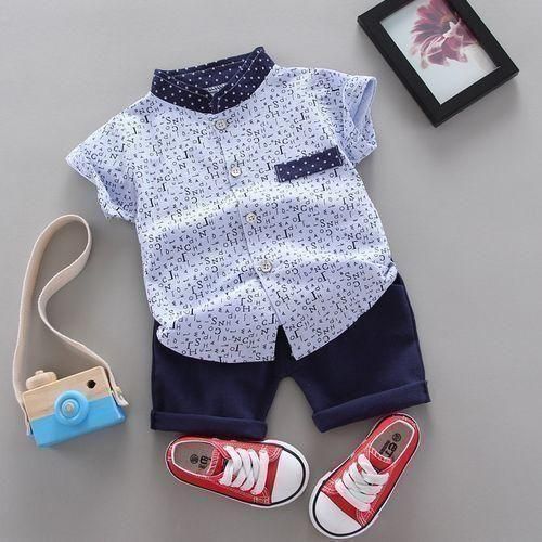 Boys Baby Clothes Children's Short Sleeve Pants Set