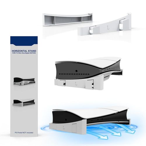 2pcs/set Horizontal Storage Stand for PS5 Digital / Optical Drive Edition Game Console Dock Mount Holder For PS5 Accessory