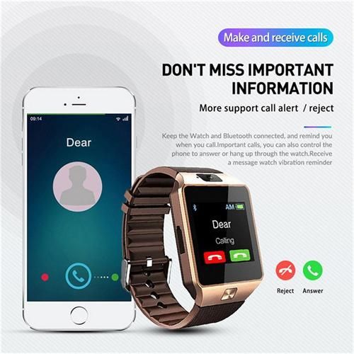 DZ09 SIM Camera Sports Waterproof Digital Call Smart Watch
