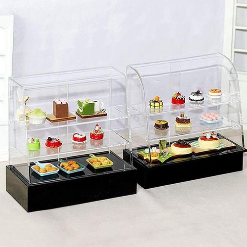 1 Pc Wooden 1:12 Scale Dollhouse Miniature Supermarket Shelves for Food Drink Display Cake Counter Showcase Cabinet