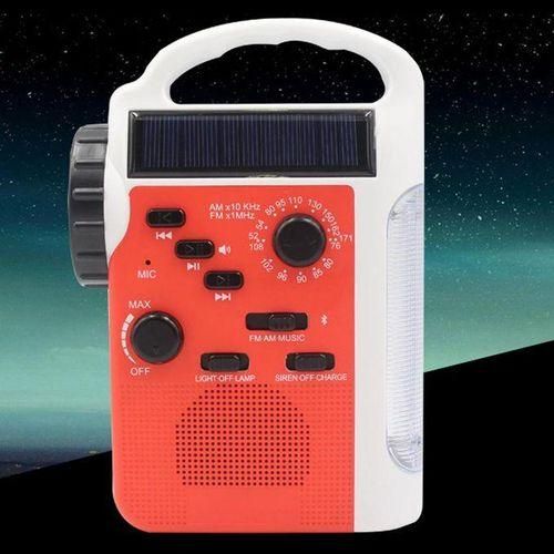 Solar Crank AMFM Weather Radio LED Light Cellphone