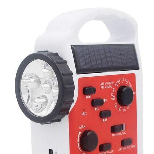 Solar Crank AMFM Weather Radio LED Light Cellphone