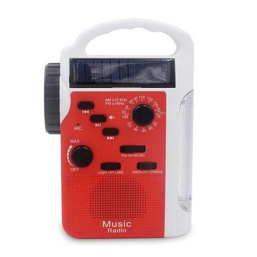 Solar Crank AMFM Weather Radio LED Light Cellphone