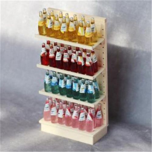 1 Pc Wooden 1:12 Scale Dollhouse Miniature Supermarket Shelves for Food Drink Display Cake Counter Showcase Cabinet