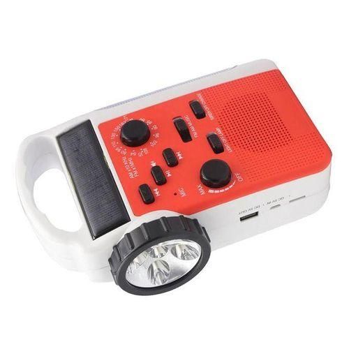 Solar Crank AMFM Weather Radio LED Light Cellphone