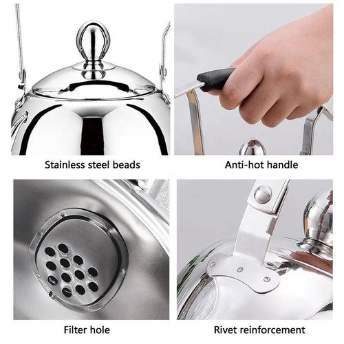 Kitchen Whistling Kettle - Silver-5 Liters
