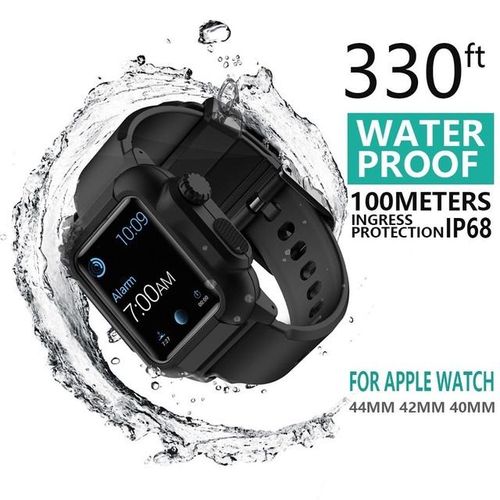 Ip68 Waterproof Case With Strap For Watch Series 6 Se 5 4 44mm 40mm Iwatch Series 1 2 3 42mm Smart Ring