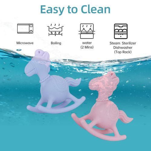 Silicone Baby Teether Rocking Horse Teether Teething Toys