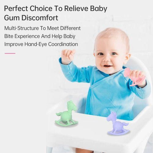 Silicone Baby Teether Rocking Horse Teether Teething Toys