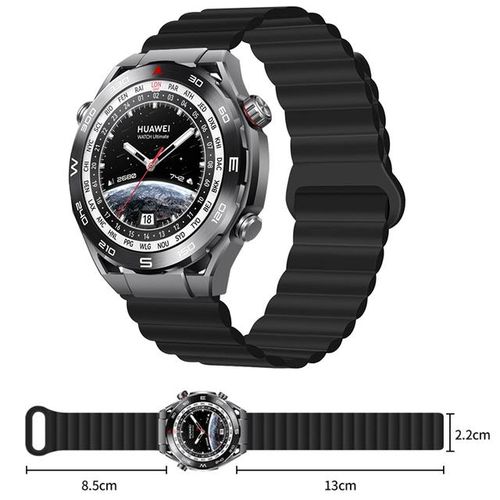 Magnetic Silicone Strap For Watch Ultimate Bracelet Replacement Wristband For Watch 4/4pro/gt2/gt 3 Pro 46mm/buds
