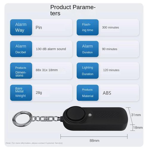 High Decibel Alarm AAA Battery Anti-Obscene Device Female Child Anti-Obscene Alarm