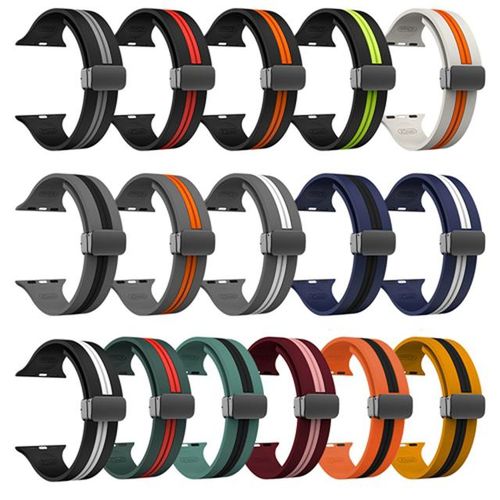 Magnetic Strap For Watch Ultra 2 Band 44mm 45mm 49mm 40mm 41mm 42mm 38mm Silicone Bracelet Iwatch Series 7 8 Se 6 5 4 3 9