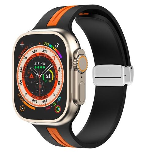 Magnetic Strap For Watch Ultra 2 Band 44mm 45mm 49mm 40mm 41mm 42mm 38mm Silicone Bracelet Iwatch Series 7 8 Se 6 5 4 3 9