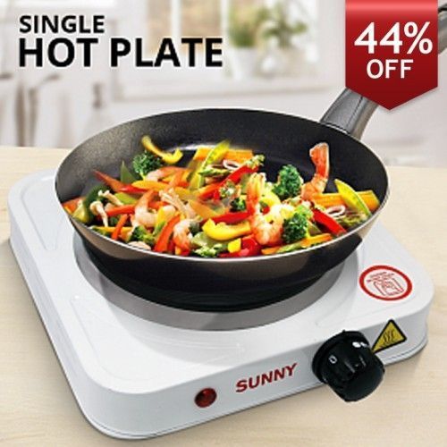 Sunny Single solid Hot Plate - 1000W - White