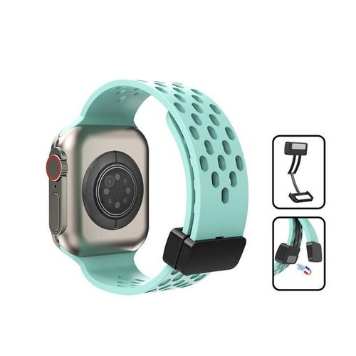 2023 Magnetic Buckle Strap Band For Watch Ultra 49 With Holes Liquid Silicone Loop Bracelet S3 4 5 6 7 8 Se 42 44 45 38