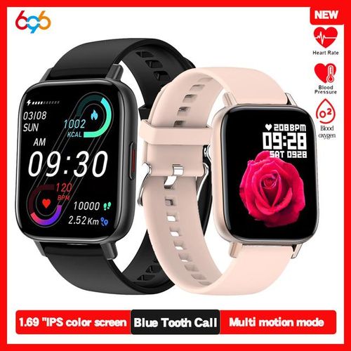 Smart Watches Women Smartwatch Men Blue Tooth Call Heart Rate Blood Pressure Oxygen Monitor Diy Dials Tracker 1.69 Inch Sleep
