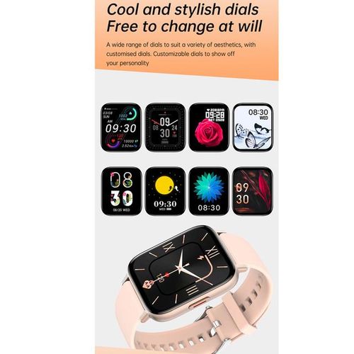 Smart Watches Women Smartwatch Men Blue Tooth Call Heart Rate Blood Pressure Oxygen Monitor Diy Dials Tracker 1.69 Inch Sleep