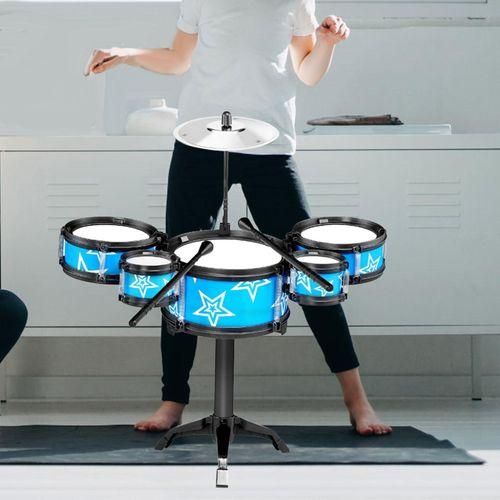 Beginners Kids Drum Set Toddlers Jazz Drum 5 Drum Pads