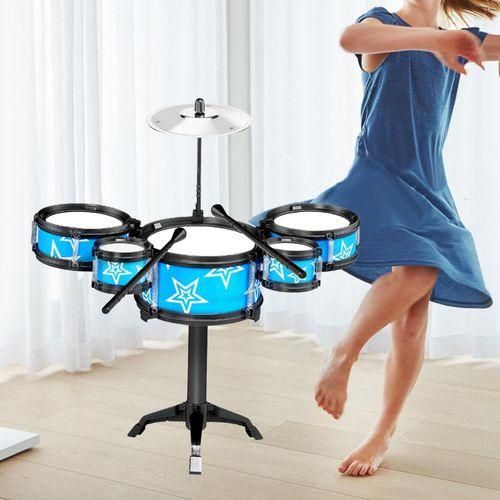 Beginners Kids Drum Set Toddlers Jazz Drum 5 Drum Pads