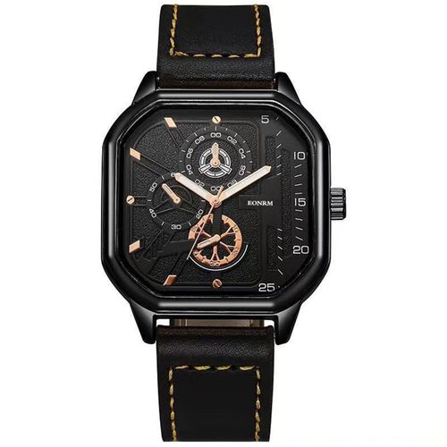 Stylish Waterproof Watch with Mechanical Movement-Black
