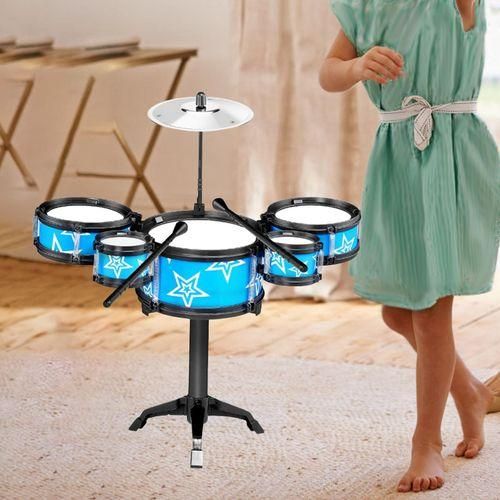 Beginners Kids Drum Set Toddlers Jazz Drum 5 Drum Pads