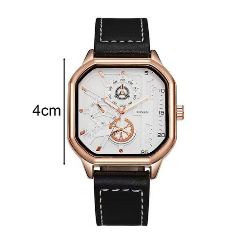 Stylish Waterproof Watch with Mechanical Movement-Black