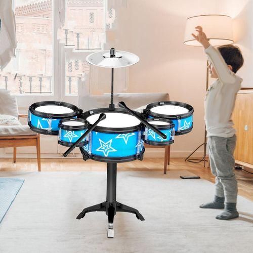 Beginners Kids Drum Set Toddlers Jazz Drum 5 Drum Pads