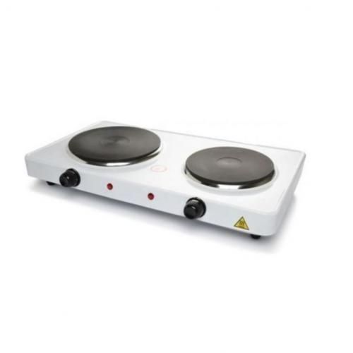 Hot Plate Solid Double Electric Cooker/Burner- White, Black