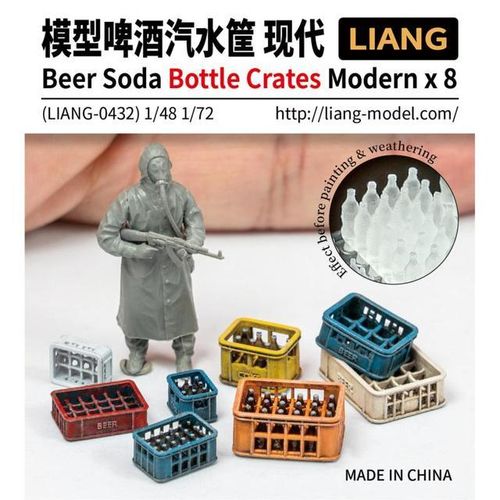 LIANG-0431/0432 Soda Bottle Crates Modern/WWII Assembly Model Scene Building Hobby DIY Accessories 1/35 1/48 1/72 Scale