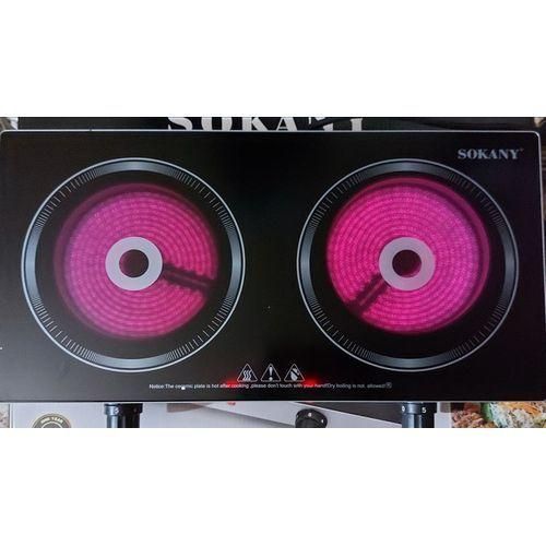 Sokany 2 Burner Tabletop Cooker Electric Infrared Cooker Stove - Black