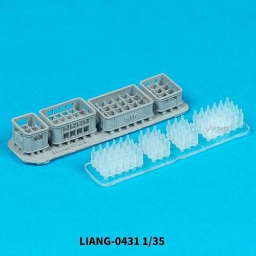 LIANG-0431/0432 Soda Bottle Crates Modern/WWII Assembly Model Scene Building Hobby DIY Accessories 1/35 1/48 1/72 Scale