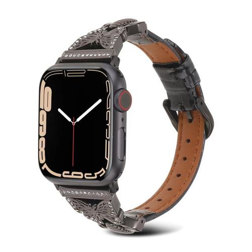 Fran-16c Applicable To Applewatch5/6/7/8/se Butterfly Jewelry Women's Metal Strap 38 40 41 42 44 45mm Strap